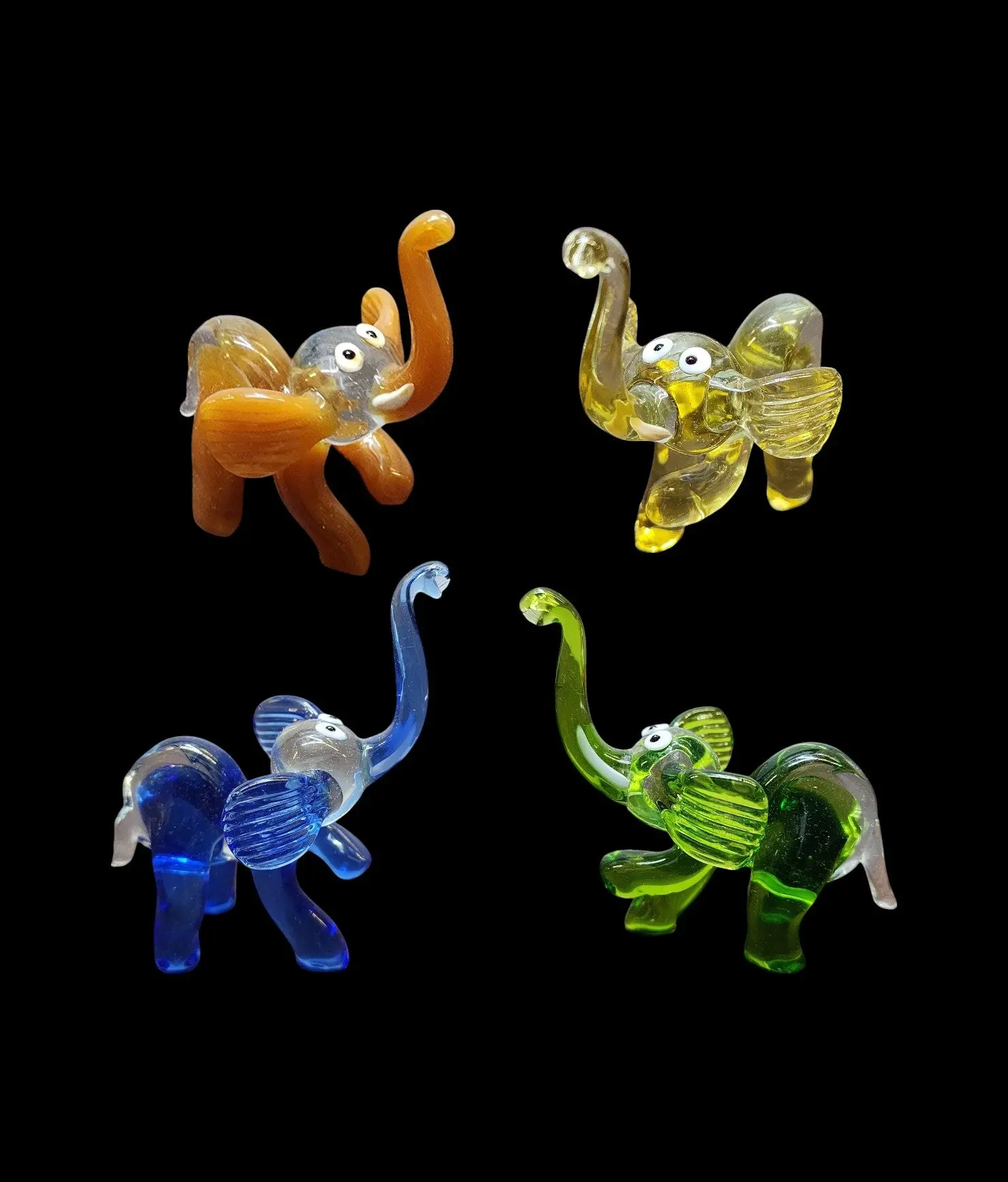 Glass Elephant Figurine, Collectible Glass Elephant, Murano Quality Gift At A Fraction Of The Price, Handcrafted In Ukraine