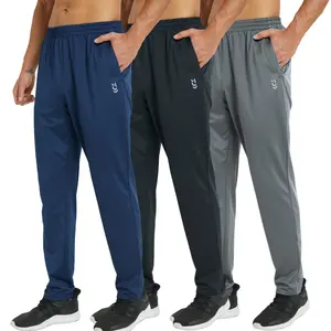 3 Pack Men's Athletic Sweatpants Lightweight Quick Dry Running Workout Joggers Lightweight Gym Jogging Track Running Jogging
