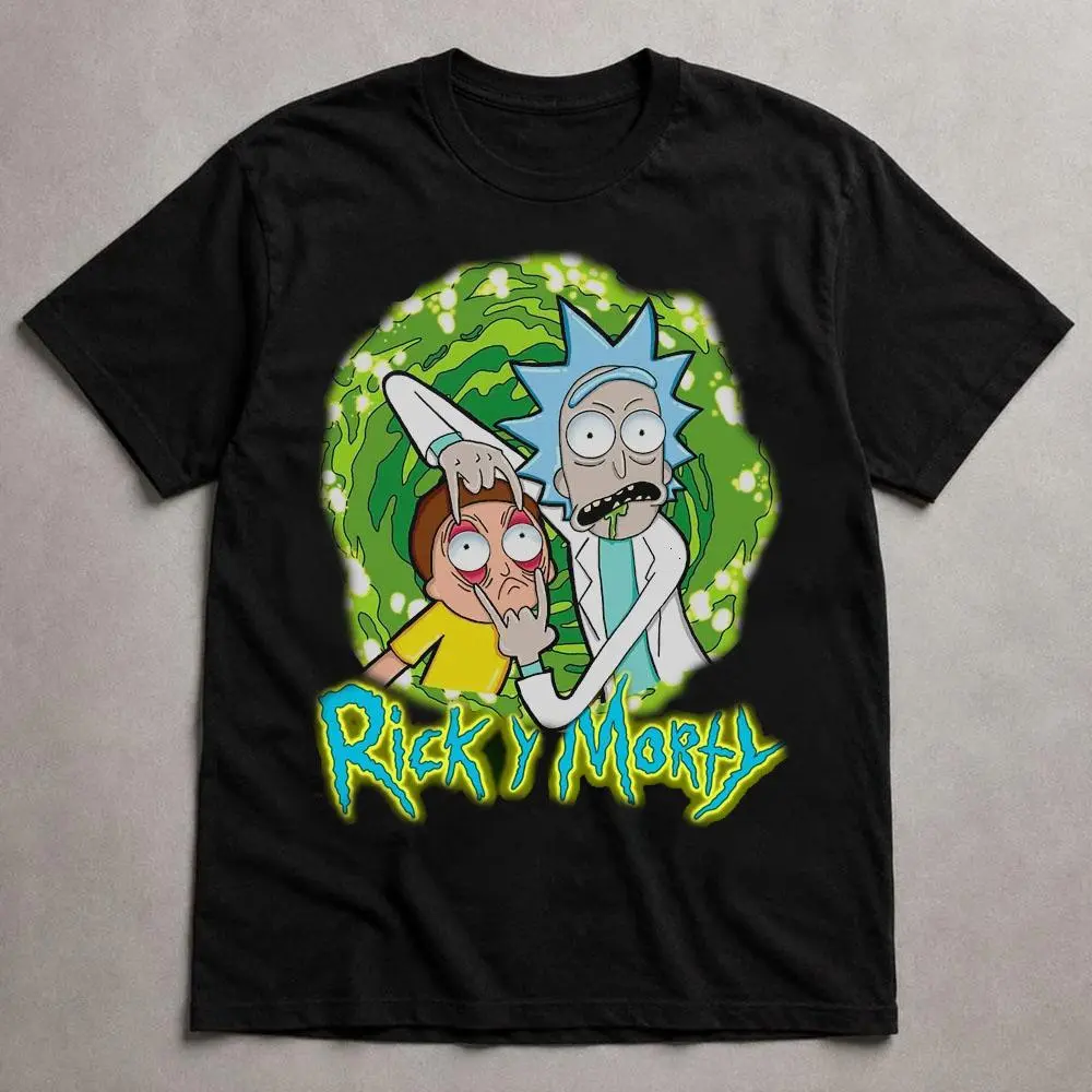 Rick and Morty Character Graphic Tee, Classic Cartoon Fan T-Shirt, Unisex Streetwear
