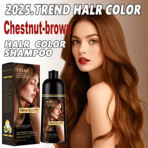 TOAE Hair Dye Shampoo 3 In 1 Herbal Hair Dye Color Shampoo Hair Dye Hair Dye Shampoo For Woman And Men Hair Dye For Gray And Dark Hair Wine Rend And Chestnut Brown And Grape Purple And Black Four Colors  Shampoo, Long Lasting&Coverage red hair dye shampoo