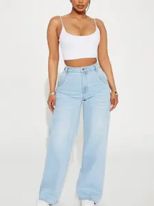 Calling It Off Baggy Jeans - Light Wash