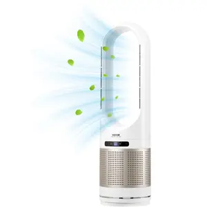 Tower Fan Bladeless, 16.4ft/s Velocity Floor Fan that Blows Cold Air, 80 Oscillating 8-Speed Fans, 8H Timer, Standing Fans with H13 HEPA Filtration, Remote Control Air Purification Mode