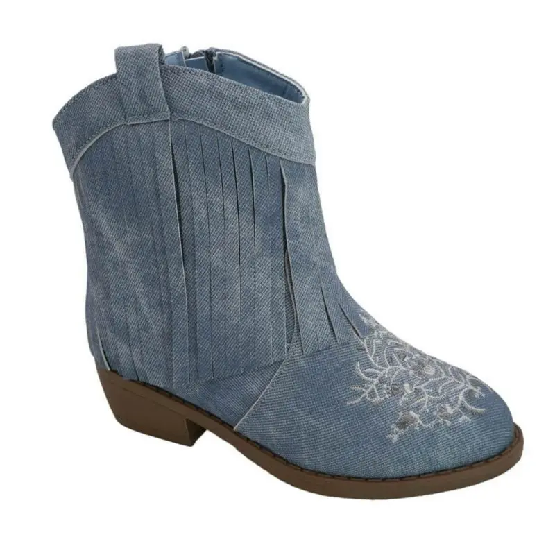 Pawz Little and Big Girls Denim Western Cowgirl Bo