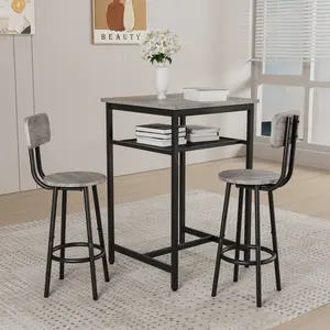 ARCH Bar table, equipped with 2 bar stools , with backrest and partition