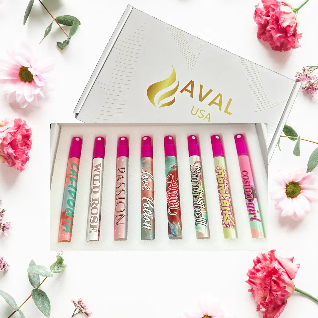 AVAL USA Women Perfume Set 8 amazing gift set for woman girlfriend wife mother holiday birthday anniversery valentines mothers day and more