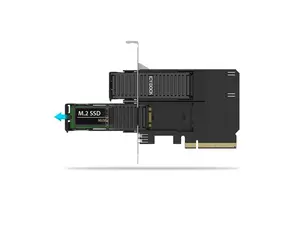 Removable Dual M.2 NVMe SSD to PCIe 4.0 x8 Mobile Rack Adapter Card for PCIe Expansion Slot | ExpressSlot Core MB312M4P-B