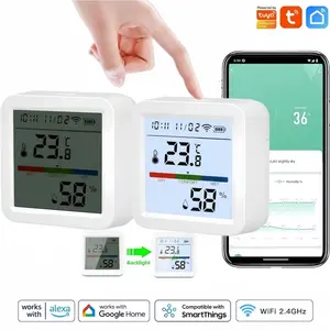 Tuya New WiFi Temperature Humidity Sensor Smart Life Backlight Indoor Temperature Monitor Hygrometer Thermometer Sensor Support Alexa Google Home Assistant