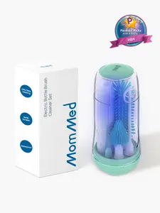 MomMed Electric Bottle Cleaning Brush, Baby Bottle Brush Cleaner Water Bottle Cleaning Kit, Nipple Brush Pacifier Cleaner Straw Cleaner Brush for Newborns,4 Packs Set