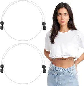 2 Pcs Shirt Tuck Band Women, Tuck Adjustable Band, Crop Bands for Tucking Shirts Elastic Bands to Change The Style of Your Tops Shirt Stays Belt for Women