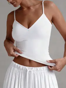 Women's Strapless Waist Cinch Slimming American Retro Breathable Simple Elegance Tank Top, Fashionable and Comfortable Design