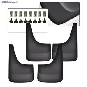 4PCS Front Rear Fender Mud Flaps Splash Guards Black Fit For GMC Sierra Yukon XL
