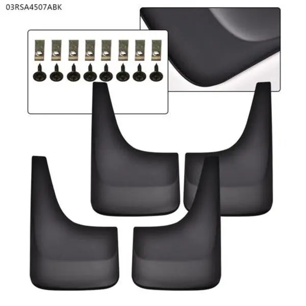 4PCS Front Rear Fender Mud Flaps Splash Guards Black Fit For GMC Sierra Yukon XL G-PLUS