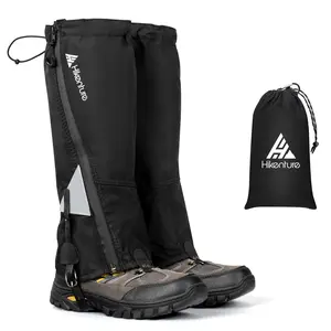 Hikenture Hiking Gaiters with Upgraded Zipper Waterproof Lightweight Leg Shoe Gaiters for Men Women Black moxa  kneewrap Valentine’s Day Gift Gift for HimGift for Her,