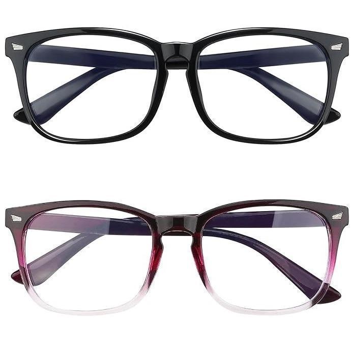 2025 [Computer Square-framed Glasses] Computer TV Phones Glasses Fashion Glasses For Men Women,Clear Gaming Glasses Lenses blue light glasses