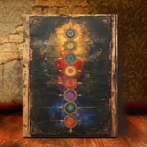 One Piece, Retro Chakras Awakening Understanding 7 Chakras Wall Decorations, Yoga Enthusiasts Meditation Home Decoration, Suitable for Home Decoration, Shmmai, 2D Graphic Design, Graphic Prints