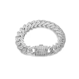 12mm Rhombus Cuban Link Bracelet - Iced Out 5A CZ Hip Hop Chain | Unisex Trendy Jewelry