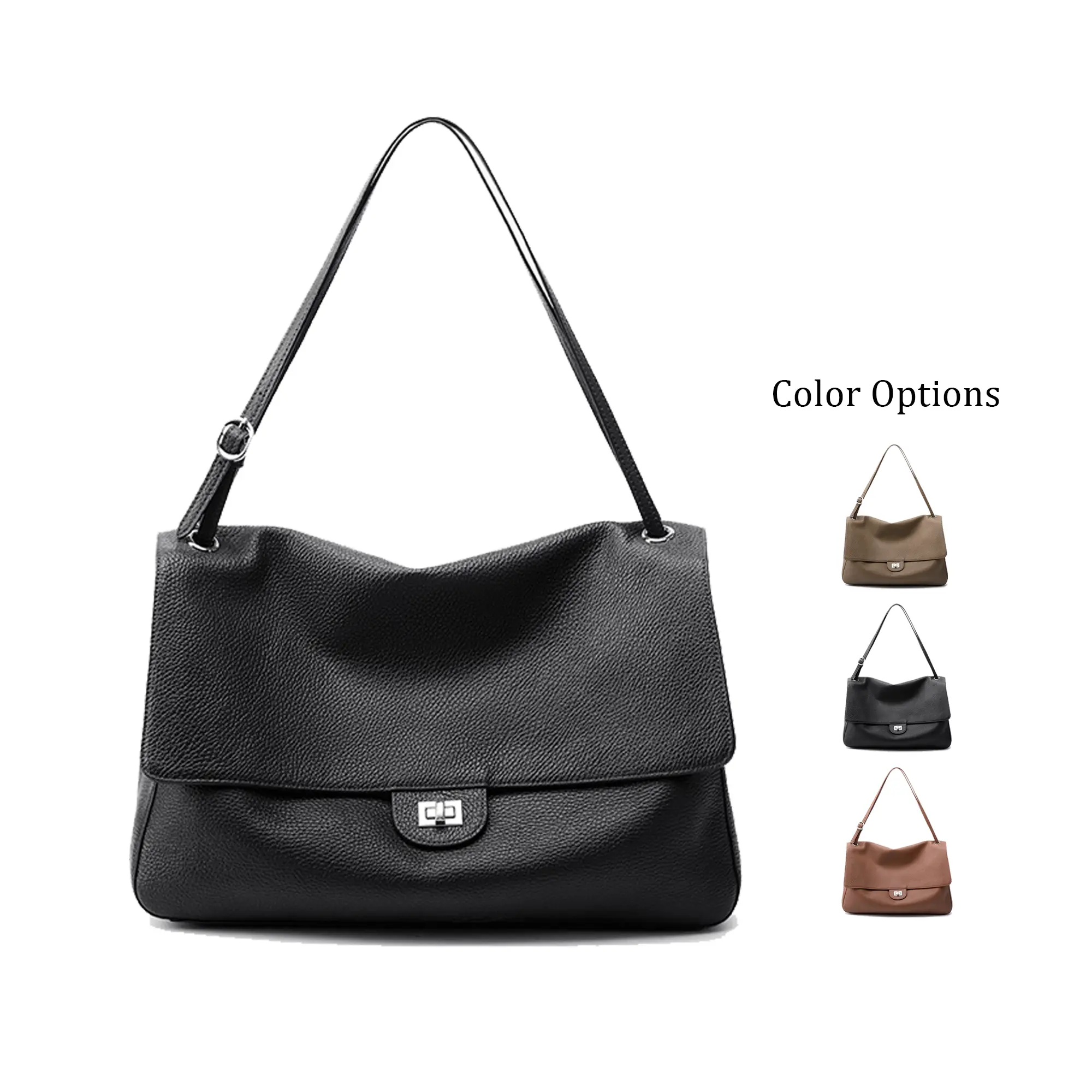 Women's Large Capacity Shoulder Bag, Fits 13" Laptop, Soft Pebbled Work Tote Bag for Office and Everyday Use Women's Large Capacity Shoulder Bag, Fits 13" Laptop, Soft Pebbled Work Tote Bag for Office and Everyday Use