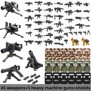 150 Piece Military Soldier Set, Special Police Army Model, Heavy Machine Gun Shield, Moc Military Building Blocks Accessories