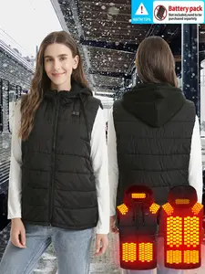 【Power Bank Not Include】Norwell Heated Vest Black Zone 9 Heating Menswear and Independent Switch, 3 Adjustable Heat Levels, Sleeveless Warm Zip Up Kackets for Men Women Winter Outdoor Work Hiking Camping Gifts for Black Friday Christmas