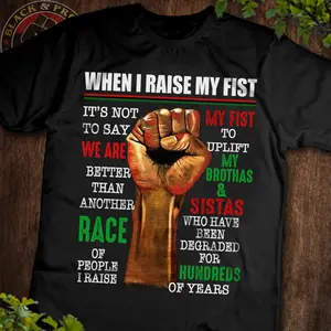 When I Raise My Fist Definition Unisex T-shirt for Men and Womne, Black Pride, Black History Month Tee, Black Lives Matter Unisex Shirt, Gifts Idea for Black People