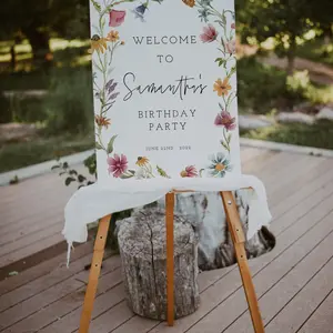 Wildflower Shower Welcome Sign Template Wildflower Birthday Party Sign Floral Sign Floral Birthday Sign Editable Boho 55