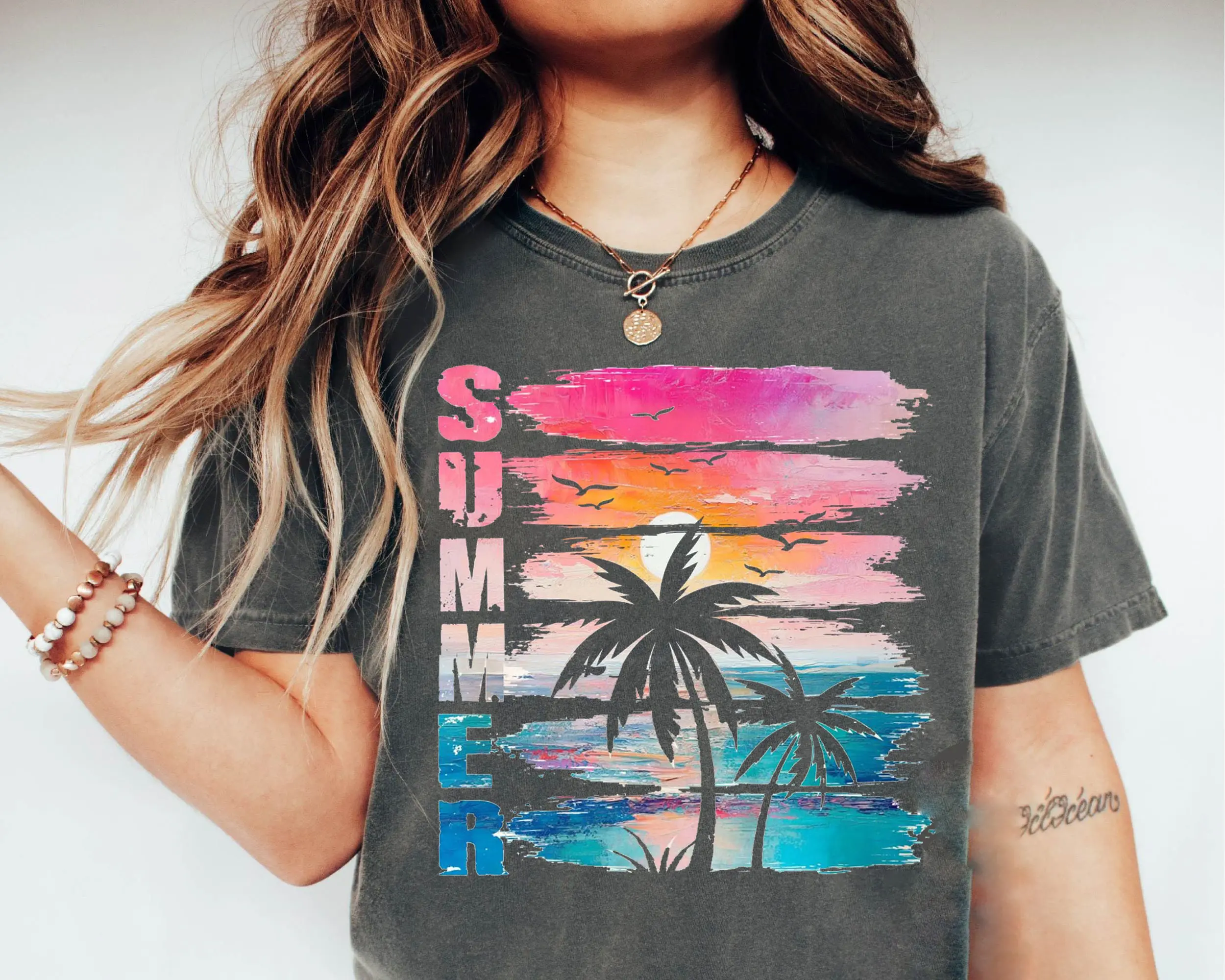 Coquette Coastal Summer Shirt, Trendy Beach Tee, Aesthetic Summer Shirt, Jellyfish Seahorse Fish, Coastal Aesthetic Summer Vibes