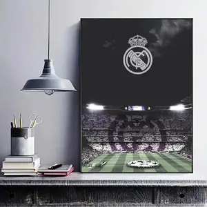 Bernabéu Stadium Canvas Wall Art – Realistic Football Stadium Poster – Modern Sports Decor for Bedroom, Living Room & Dorm Room – Perfect Gift for Football Fans