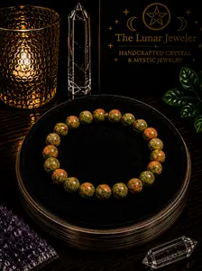 Unakite Bracelet – 7.5" Elastic Bracelet