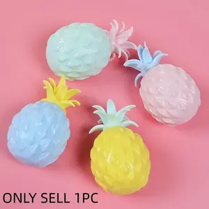 Creative Pineapple Squishy Toy, Stress Relief Fruit Squeeze Toy, Soft Sensory Fidget Toy for Kids and Adults, Perfect Gift for Holidays