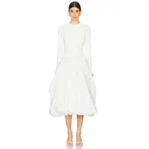 SIMKHAI Kenlie Midi Dress in Ivory