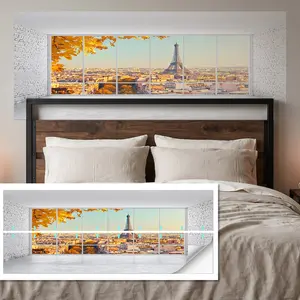 Large Self Adhesive Headboard Wall Decal 90x180cm, Easy Install Waterproof Bedroom Sticker, DIY Home Decor, Durable & Reusable