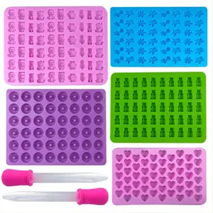 5 pcs Make your own gummy bears with,Gummy bear mold, silicone candy mold, silicone gummy bear mold, silicone candy mold for sweets, jelly, chocolate