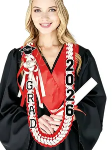 2026 Graduation Party Discount, Handmade Woven Band with Grad Letter and Hat Charm, Adjustable Graduation Money Belt