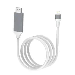 [Upgraded] Lightning to HDMI Adapter – MFi Certified 1080P AV Cable for iPhone & iPad, No Power Required, Sync to HDTV, Monitor, Projector (White)