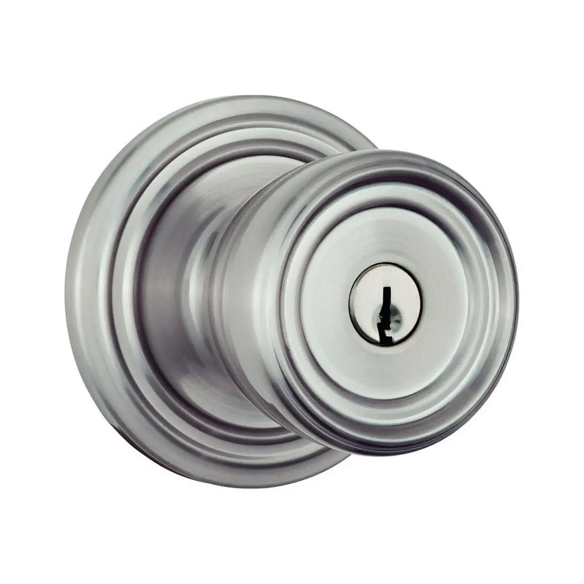 212 MAIN Barrett Satin Nickel Single Cylinder Door Lock, ANSI Grade 2 KW1 Key, Brinks Home Security 5986575 Door Hardware for Left/Right Compatible Residential Use