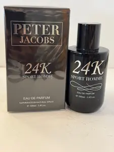 Peter Jacobs 24K SPORT Homme 3.4 oz / 100 ML Eau de Parfum for Men Regular Edition Sealed Box