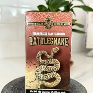 Vibora de Cascabel Premium Supplement 150 Capsules 500mg Each Natural of Mexico Extract Standardized Plant Extracts