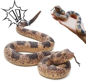 Realistic Rubber Fake Snakes Rattlesnake, Keep Birds Away from Garden, Funny Gag Gifts for Men Women, or Halloween Party Favor Decor, Prank Stuff, Stocking Stuffers, White Elephant Gifts Exchange