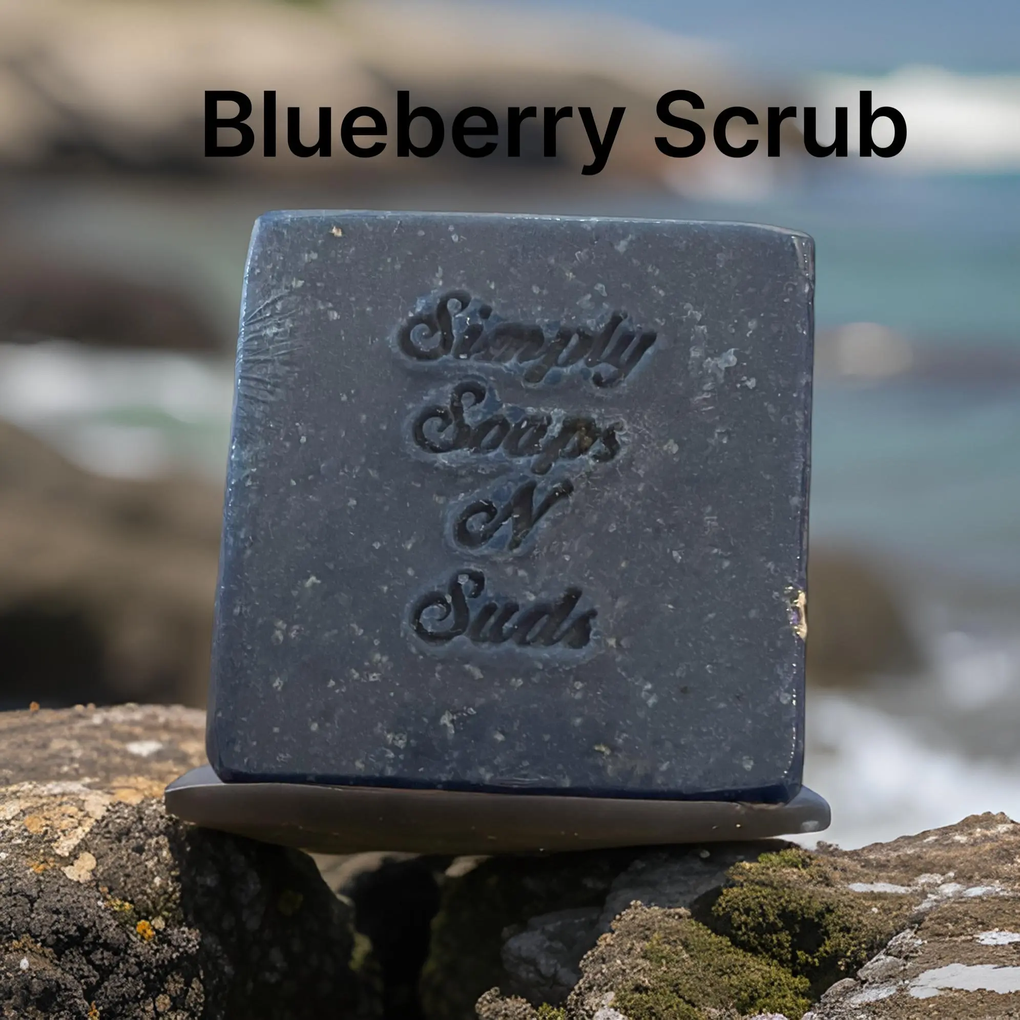 Blueberry Scrub (5oz) bar soap Body Care Cleansing Fragrance Scent Coconut Olive Cleanser Gentle