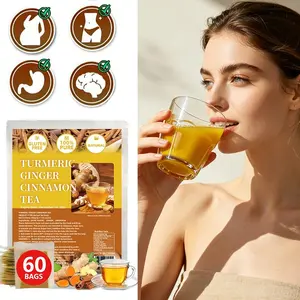 Ultimate Joint & Immunity Support – Organic Turmeric Ginger Cinnamon Tea, 60/120 Ct, Sugar-Free, Non-Caffeinated, Plant-Based, Compostable Bags, Soothing Natural Flavor