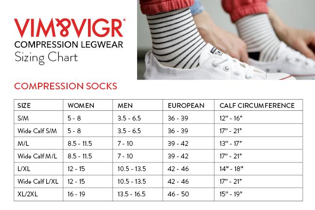 VIM & VIGR Solid Black Knee-High Compression Socks Merino Wool, Graduated Support