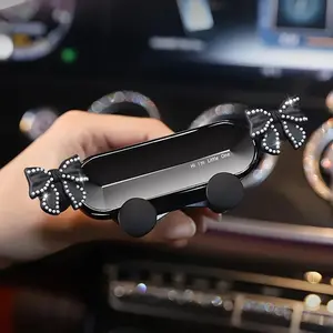 Car Air Vent Phone Holder, Cute Bowknot Design Car Phone Holder, Universal Car Interior Accessories for Women, Car Cellphone Mount