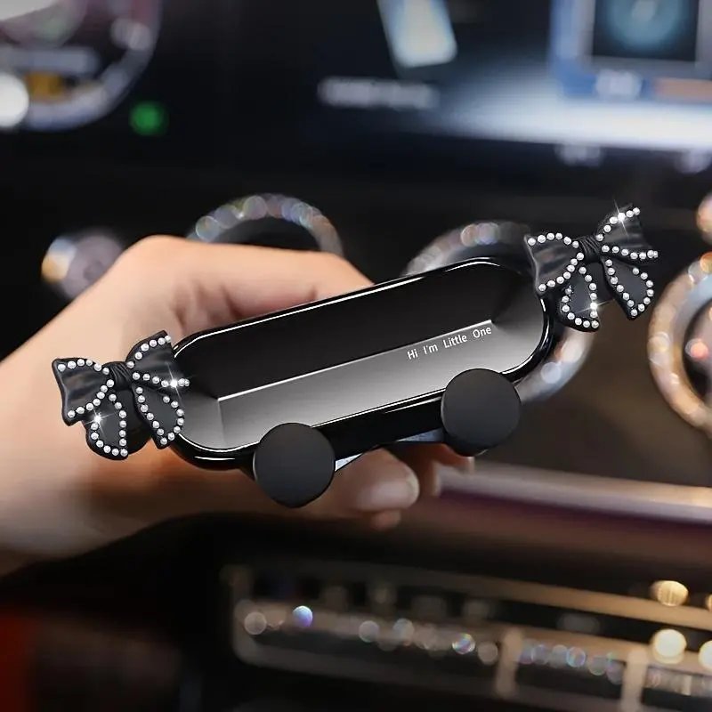 Car Air Vent Phone Holder, Cute Bowknot Design Car Phone Holder, Universal Car Interior Accessories for Women, Car Cellphone Mount, Mobile Car Holder, Car Phone Stand, Cell Phone Holders, Car Accessory