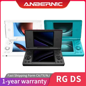 ANBERNIC RG DS Handheld Game Consoles RGDS Retro Gaming Console Dual-screen Video Game Console 3+32GB Android 14 Portable Pocket Arcade No Card 4000mAh Battery WiFi Bluetooth HD Output Turquoise Blue