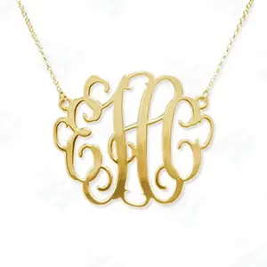 Personalized Bold Statement Custom Monogram Necklace for Women