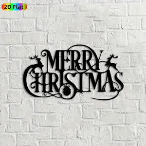 1pc Merry Christmas Deer Metal Wall Art,Merry Christmas Deer Statue Mural, Ideal Gift for Christmas, New Year, Metal Wall Decor Enthusiasts,  Perfect for Indoor Wall & Outdoor Fence Christmas Enthusiasts