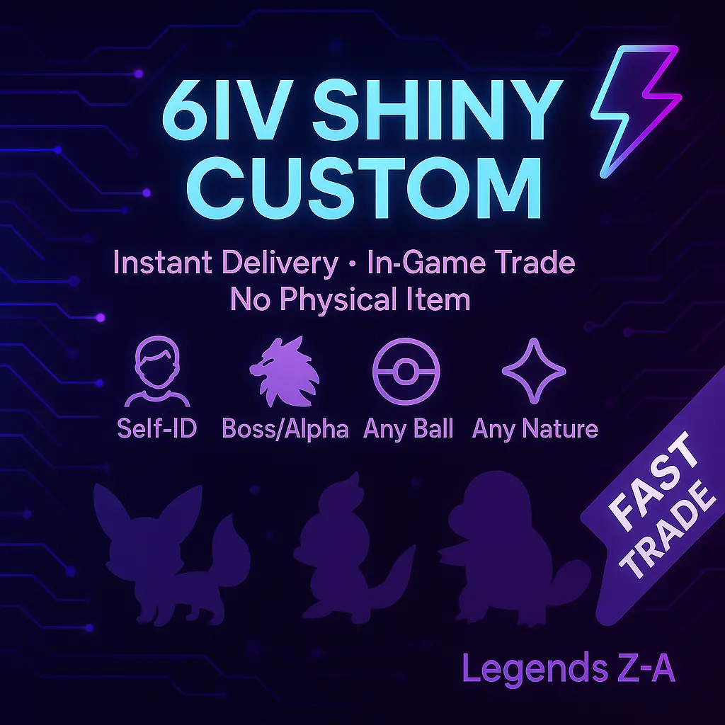 Shiny Link Code Za Custom Pokémon Legends ZA Shiny 6IV Self-ID Mega Evolution & Complete ...