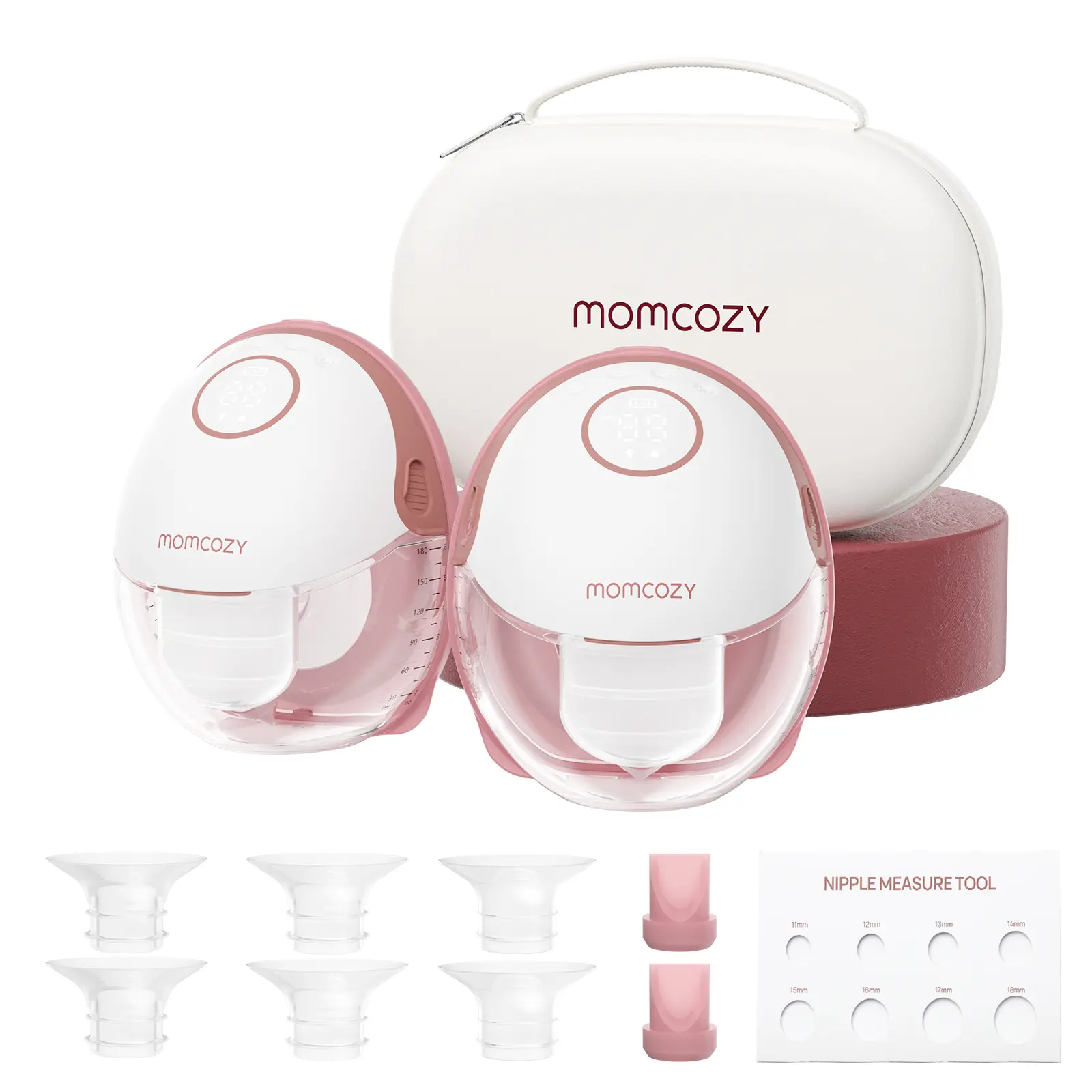 Momcozy Breast Pump Hands Free Mobile Style | M6, Wearable Breastfeeding Pump Ideal Rhythm for More Milk, DoubleFit Flange More Fit & Discreet with 3 Modes & 9 Levels, 24mm