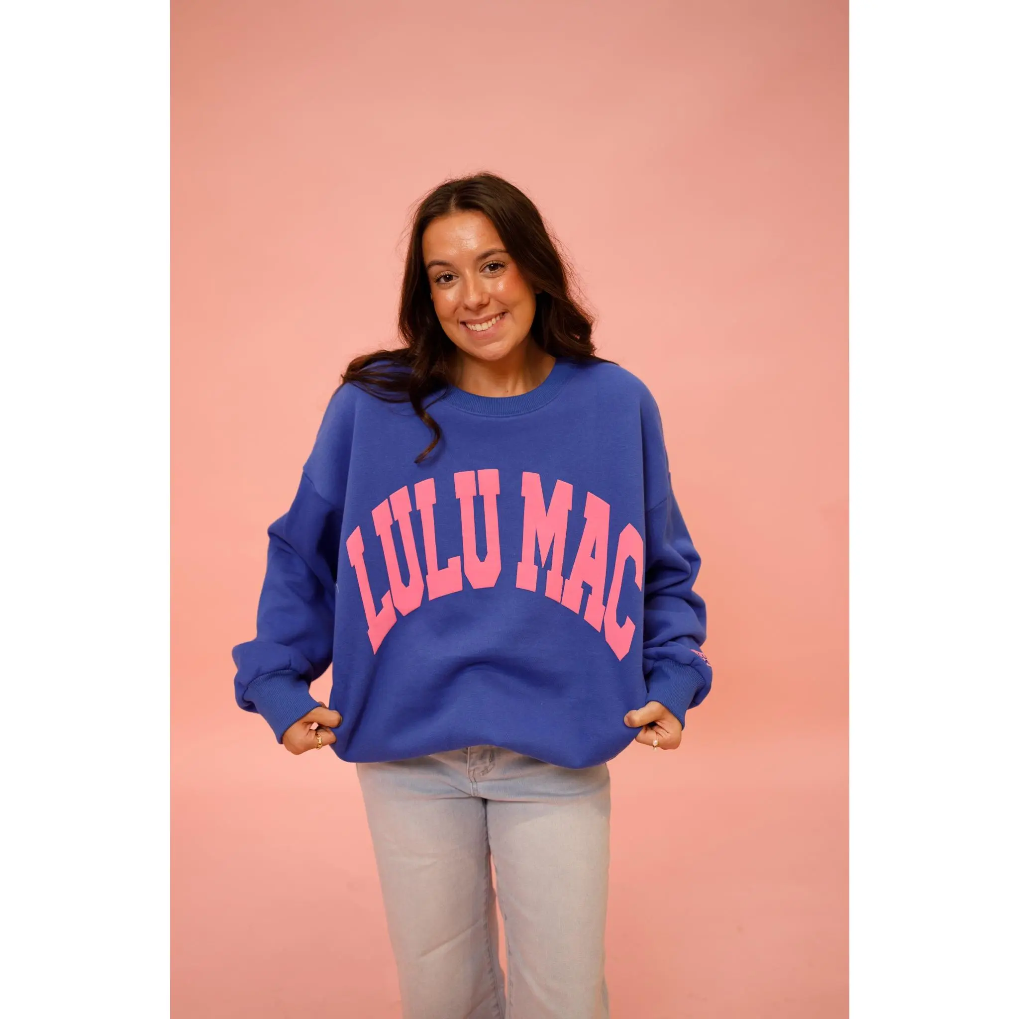 LULU MAC - Royal Blue with Pink Sweatshirt