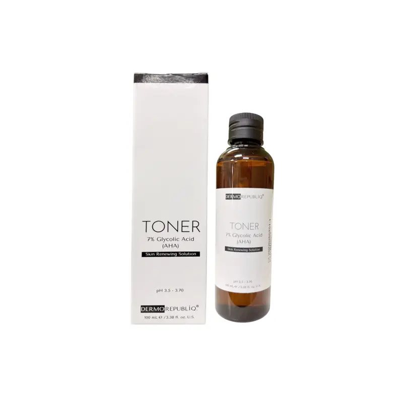 DERMO REPUBLÍQ Toner - 7% Glycolic Acid (AHA) Skin Renewing Solution, pH 3.5 - 3.70, 100 mL